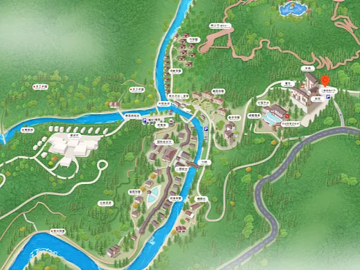 下谷坪土家族乡结合景区手绘地图智慧导览和720全景技术，可以让景区更加“动”起来，为游客提供更加身临其境的导览体验。